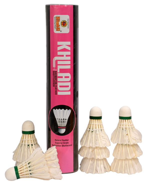 Khiladi Feather Shuttlecock-White