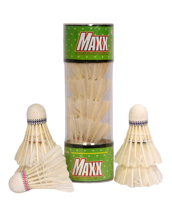 Maxx Feather Shuttlecock-White