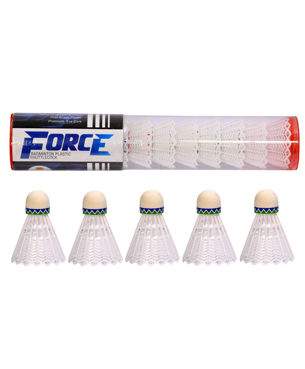 Force Plastic Shuttlecock-Yellow/White