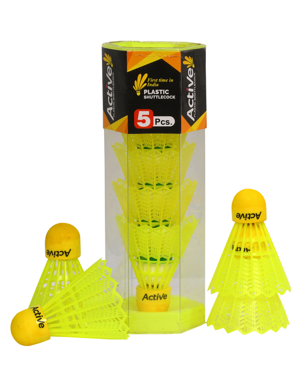 Active Plastic Shuttlecock-Yellow