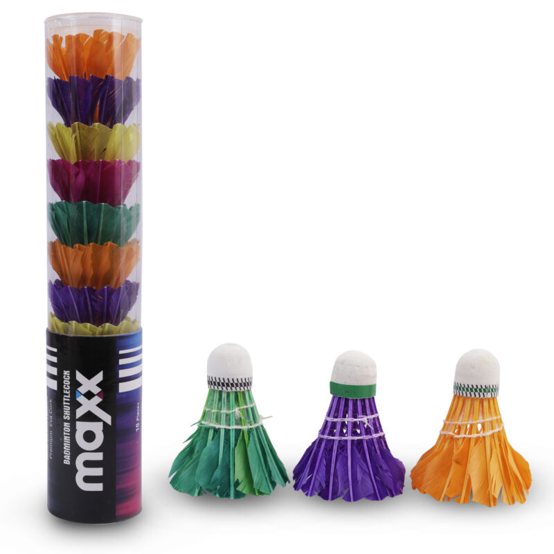 Mega Play Maxx Feather Coloured Shuttlecock