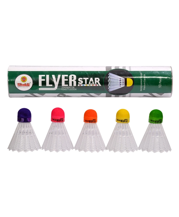 Mega Play Flyer Star White Shuttle with Neon Cork