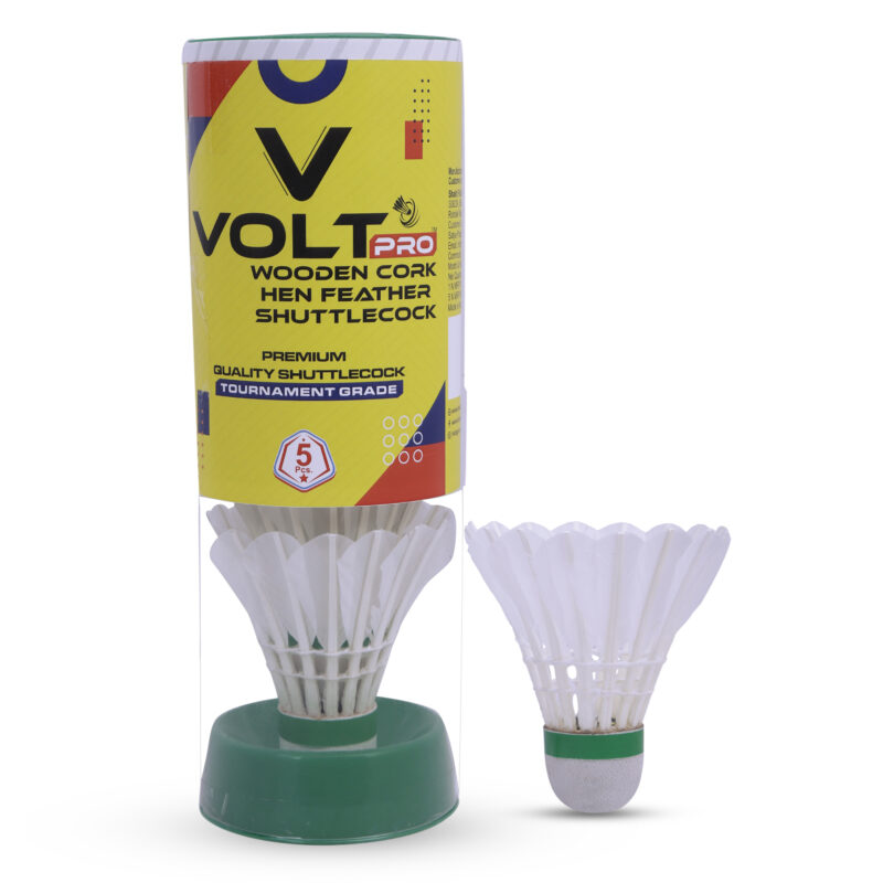 Volt Pro Wooden Cork Base White Feather