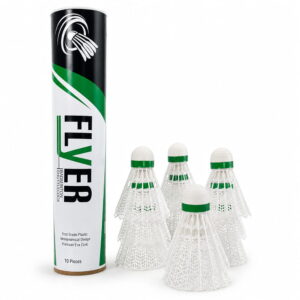 Volt Pro Flyer White Plastic Shuttlecock Pack of 10 is designed for badminton practice, training, and recreational play. Featuring a durable plastic construction and accurate flight performance, these shuttlecocks provide consistent gameplay and long-lasting durability for everyday use.