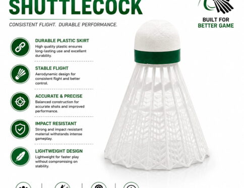 Volt Pro Flyer White Plastic Shuttlecock Pack of 10 is designed for badminton practice, training, and recreational play. Featuring a durable plastic construction and accurate flight performance, these shuttlecocks provide consistent gameplay and long-lasting durability for everyday use.