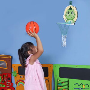 Hello Friends Kids Basketball Board Set is an exciting sports toy designed for children aged 3 years and above. Made with a durable 6mm MDF board, this mini basketball hoop set encourages active play and helps develop hand-eye coordination for indoor and outdoor fun.