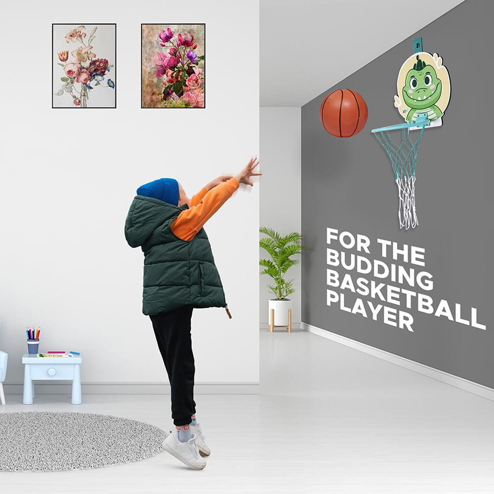 Hello Friends Kids Basketball Board Set is an exciting sports toy designed for children aged 3 years and above. Made with a durable 6mm MDF board, this mini basketball hoop set encourages active play and helps develop hand-eye coordination for indoor and outdoor fun. Hello Friends Kids Basketball Board Set is an exciting sports toy designed for children aged 3 years and above. Made with a durable 6mm MDF board, this mini basketball hoop set encourages active play and helps develop hand-eye coordination for indoor and outdoor fun.