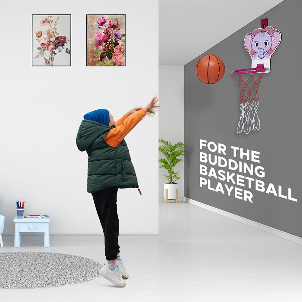 Hello Friends Kids Basketball Board Set is an exciting sports toy designed for children aged 3 years and above. Made with a durable 6mm MDF board, this mini basketball hoop set encourages active play and helps develop hand-eye coordination for indoor and outdoor fun.