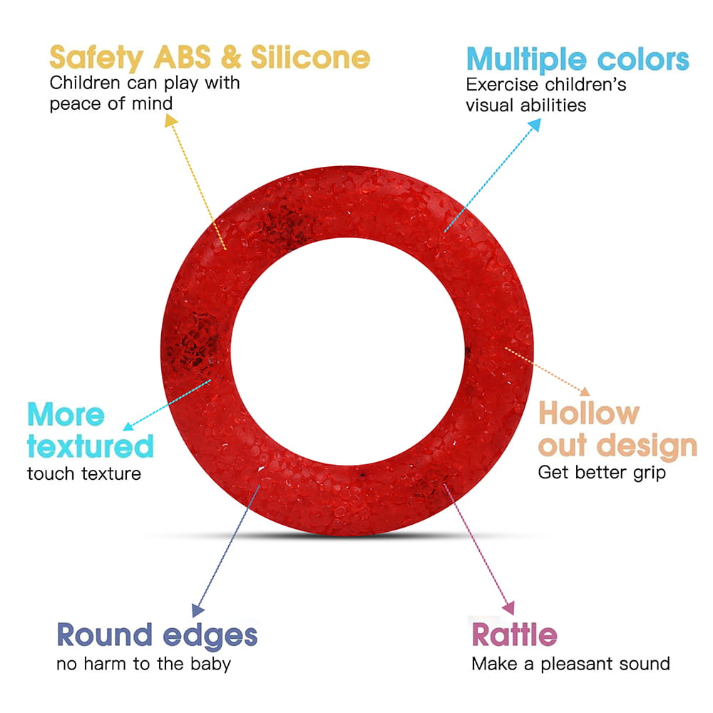 Hello Friends Baby Rattle Ring Musical Toy Pack of 2 is designed to entertain and engage babies through gentle rattling sounds and sensory play. Made from non-toxic plastic, these lightweight rattles help develop grip strength, hand-eye coordination, and sensory skills in babies aged 3 to 12 months. Hello Friends Baby Rattle Ring Musical Toy Pack of 2 is designed to entertain and engage babies through gentle rattling sounds and sensory play. Made from non-toxic plastic, these lightweight rattles help develop grip strength, hand-eye coordination, and sensory skills in babies aged 3 to 12 months.