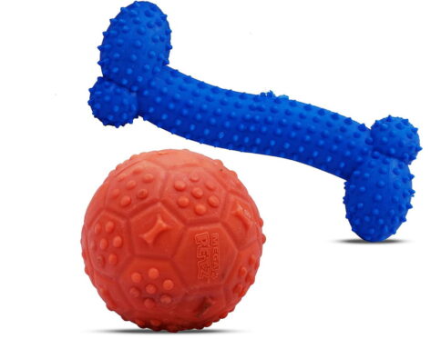 Hello Friends Dog Toy Combo includes a chew bone and a musical ball made from soft, non-toxic, pet-safe material. Designed for puppies and small dogs, this combo encourages healthy chewing, active play, and long-lasting entertainment.