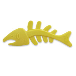 Hello Friends Fish Bone Dog Chew Toy is made from soft, food-grade, non-toxic rubber that is safe for puppies and dogs. Its fish bone shape, scented design, and durable construction help keep pets engaged while supporting healthy chewing habits and interactive play.