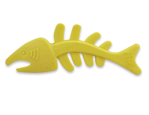 Hello Friends Fish Bone Dog Chew Toy is made from soft, food-grade, non-toxic rubber that is safe for puppies and dogs. Its fish bone shape, scented design, and durable construction help keep pets engaged while supporting healthy chewing habits and interactive play.