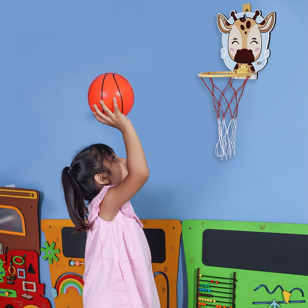 Hello Friends Kids Basketball Board Set is an exciting sports toy designed for children aged 3 years and above. Made with a durable 6mm MDF board, this mini basketball hoop set encourages active play and helps develop hand-eye coordination for indoor and outdoor fun.