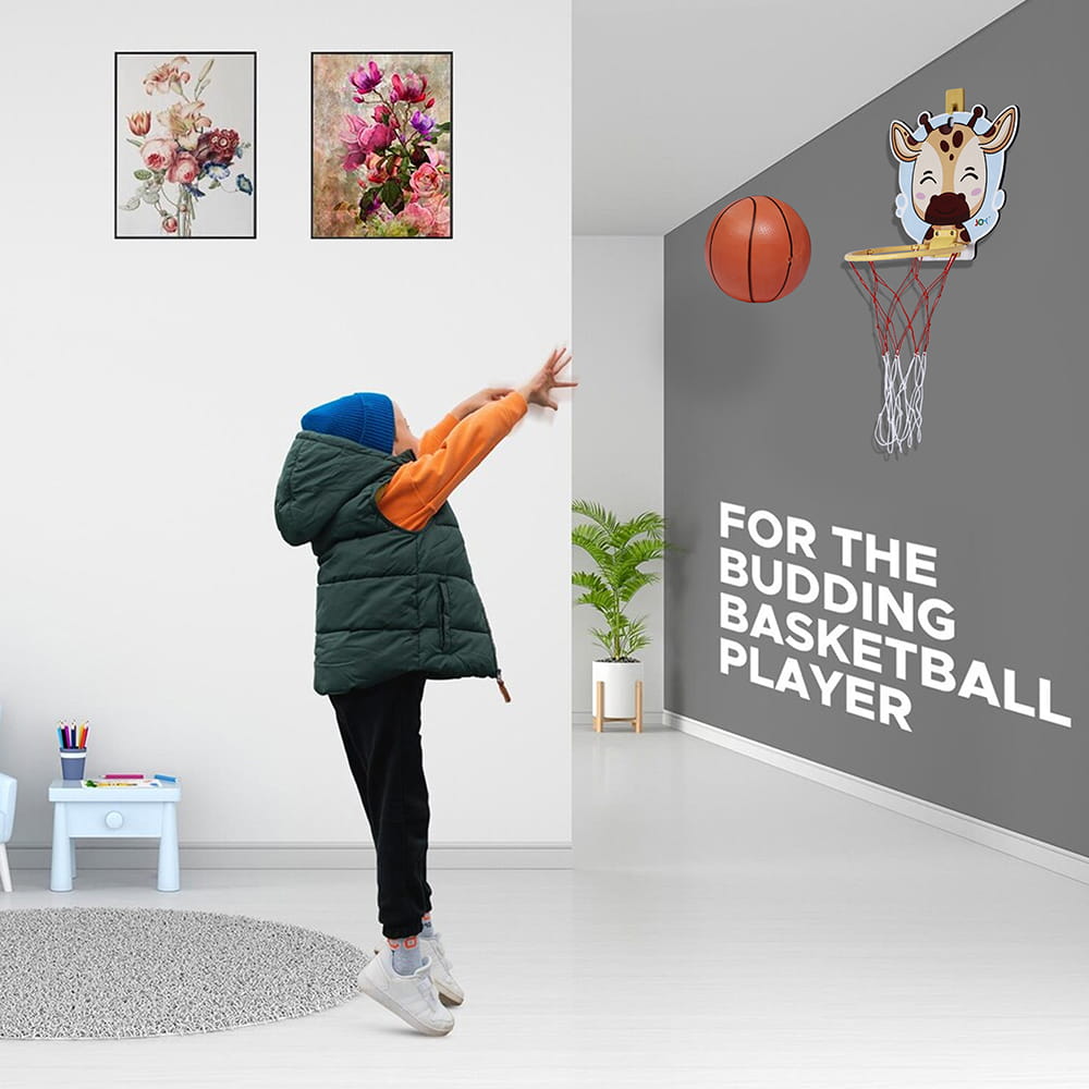 Hello Friends Kids Basketball Board Set is an exciting sports toy designed for children aged 3 years and above. Made with a durable 6mm MDF board, this mini basketball hoop set encourages active play and helps develop hand-eye coordination for indoor and outdoor fun.
