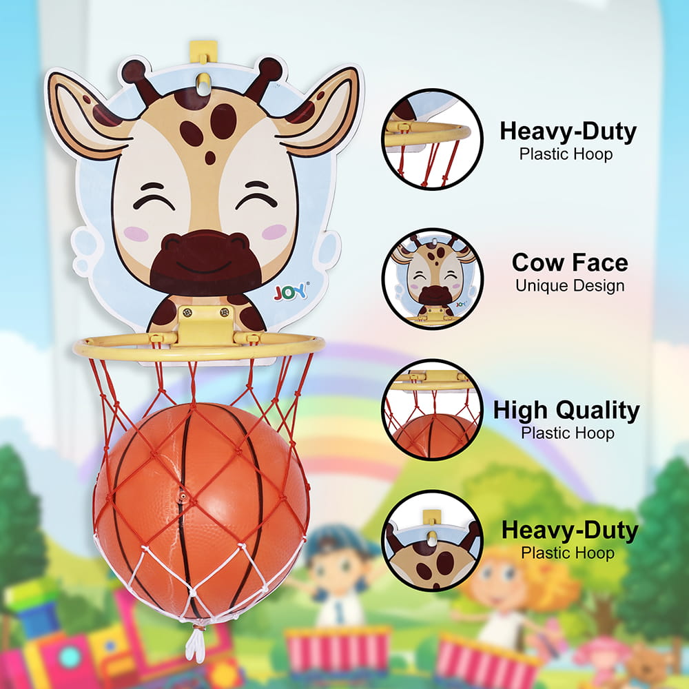 Hello Friends Kids Basketball Board Set is an exciting sports toy designed for children aged 3 years and above. Made with a durable 6mm MDF board, this mini basketball hoop set encourages active play and helps develop hand-eye coordination for indoor and outdoor fun.