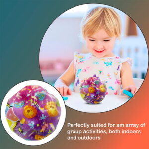 "Hello Friends Moon Space Ball is a super high bounce toy designed for exciting indoor and outdoor play. Made from durable rubber material with a textured grip surface, it delivers excellent bounce performance while helping improve hand-eye coordination, reflexes, and focus for kids and adults. "
