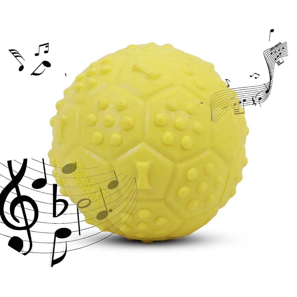 Hello Friends Musical Dog Ball Pack of 2 is made from soft, non-toxic rubber and features a built-in squeaky sound to keep pets engaged and active. Designed for puppies and small to medium dogs, these durable balls are ideal for chewing, fetch, training, and interactive play. Hello Friends Musical Dog Ball Pack of 2 is made from soft, non-toxic rubber and features a built-in squeaky sound to keep pets engaged and active. Designed for puppies and small to medium dogs, these durable balls are ideal for chewing, fetch, training, and interactive play.