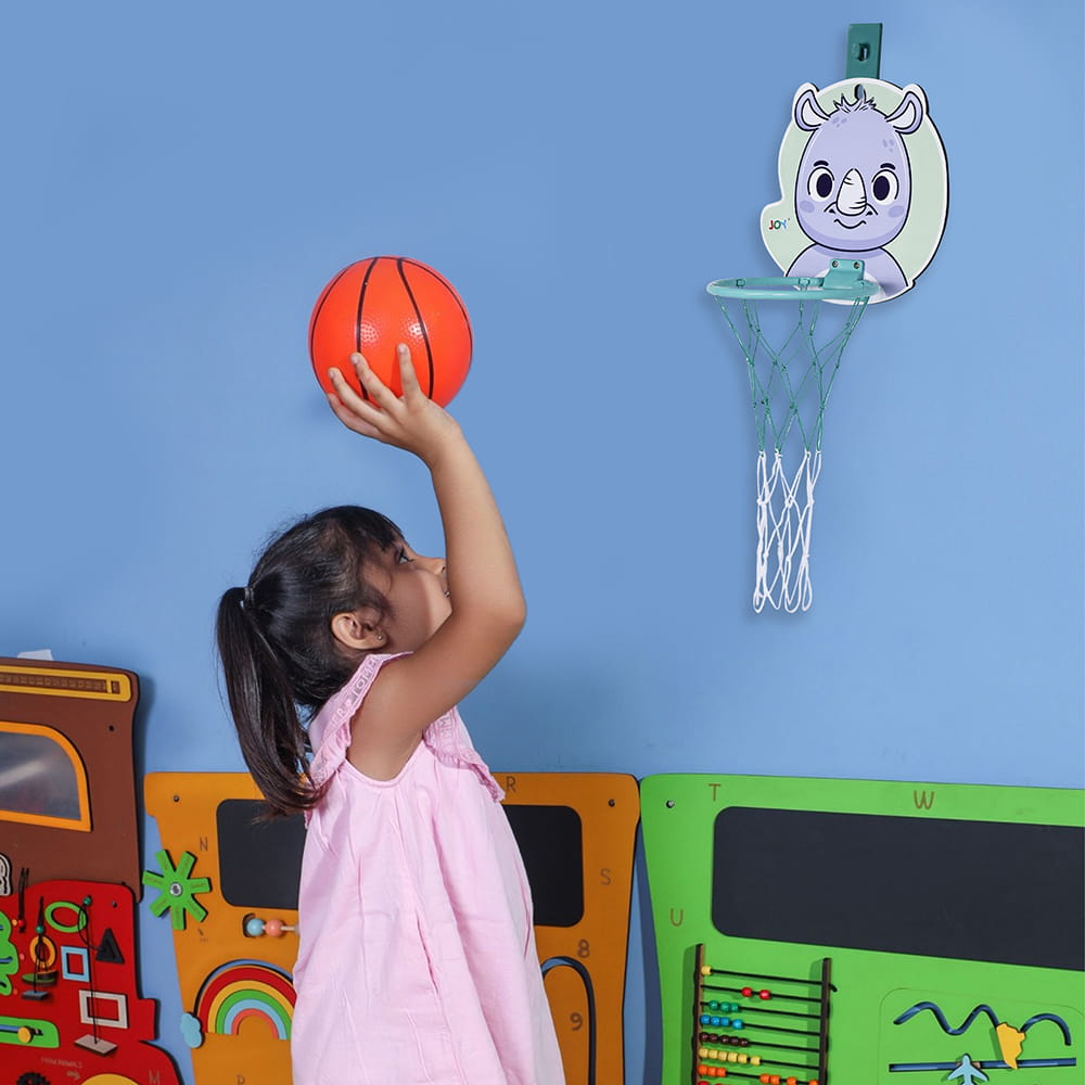 Hello Friends Kids Basketball Board Set is an exciting sports toy designed for children aged 3 years and above. Made with a durable 6mm MDF board, this mini basketball hoop set encourages active play and helps develop hand-eye coordination for indoor and outdoor fun. Hello Friends Kids Basketball Board Set is an exciting sports toy designed for children aged 3 years and above. Made with a durable 6mm MDF board, this mini basketball hoop set encourages active play and helps develop hand-eye coordination for indoor and outdoor fun.