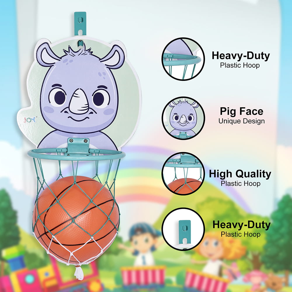 Hello Friends Kids Basketball Board Set is an exciting sports toy designed for children aged 3 years and above. Made with a durable 6mm MDF board, this mini basketball hoop set encourages active play and helps develop hand-eye coordination for indoor and outdoor fun. Hello Friends Kids Basketball Board Set is an exciting sports toy designed for children aged 3 years and above. Made with a durable 6mm MDF board, this mini basketball hoop set encourages active play and helps develop hand-eye coordination for indoor and outdoor fun.