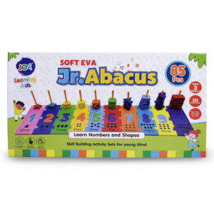 Play Eva Soft EVA Jr Abacus is an educational learning toy designed to help children learn numbers, counting, shapes, and stacking activities through interactive play. Made from soft, non-toxic EVA foam, this 85-piece set supports early learning, motor skill development, and hand-eye coordination for children aged 3 years and above. Play Eva Soft EVA Jr Abacus is an educational learning toy designed to help children learn numbers, counting, shapes, and stacking activities through interactive play. Made from soft, non-toxic EVA foam, this 85-piece set supports early learning, motor skill development, and hand-eye coordination for children aged 3 years and above.