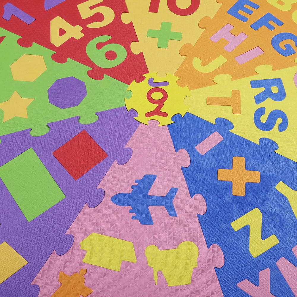 Play Eva 36 Inch Jumbo Pizza Puzzle Mat is a fun educational EVA foam puzzle designed to help children learn alphabets, numbers, shapes, and vehicles through interactive play. Featuring a unique pizza-shaped design, interlocking pieces, and 10mm thick foam construction, it encourages learning while developing essential skills. Play Eva 36 Inch Jumbo Pizza Puzzle Mat is a fun educational EVA foam puzzle designed to help children learn alphabets, numbers, shapes, and vehicles through interactive play. Featuring a unique pizza-shaped design, interlocking pieces, and 10mm thick foam construction, it encourages learning while developing essential skills.