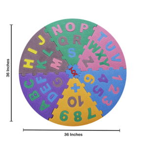 Play Eva 18 Inch Jumbo Pizza Puzzle Mat is an educational EVA foam learning toy designed to teach alphabets, numbers, shapes, and vehicles through interactive play. Featuring 6 interlocking pizza slices and 10mm thick foam construction, it encourages early learning and skill development. Play Eva 18 Inch Jumbo Pizza Puzzle Mat is an educational EVA foam learning toy designed to teach alphabets, numbers, shapes, and vehicles through interactive play. Featuring 6 interlocking pizza slices and 10mm thick foam construction, it encourages early learning and skill development.