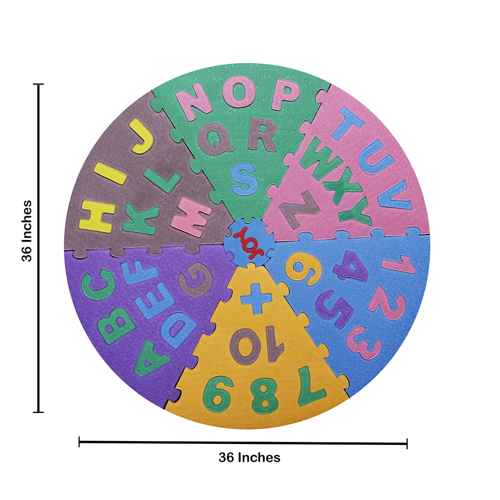 Play Eva 18 Inch Jumbo Pizza Puzzle Mat is an educational EVA foam learning toy designed to teach alphabets, numbers, shapes, and vehicles through interactive play. Featuring 6 interlocking pizza slices and 10mm thick foam construction, it encourages early learning and skill development. Play Eva 18 Inch Jumbo Pizza Puzzle Mat is an educational EVA foam learning toy designed to teach alphabets, numbers, shapes, and vehicles through interactive play. Featuring 6 interlocking pizza slices and 10mm thick foam construction, it encourages early learning and skill development.