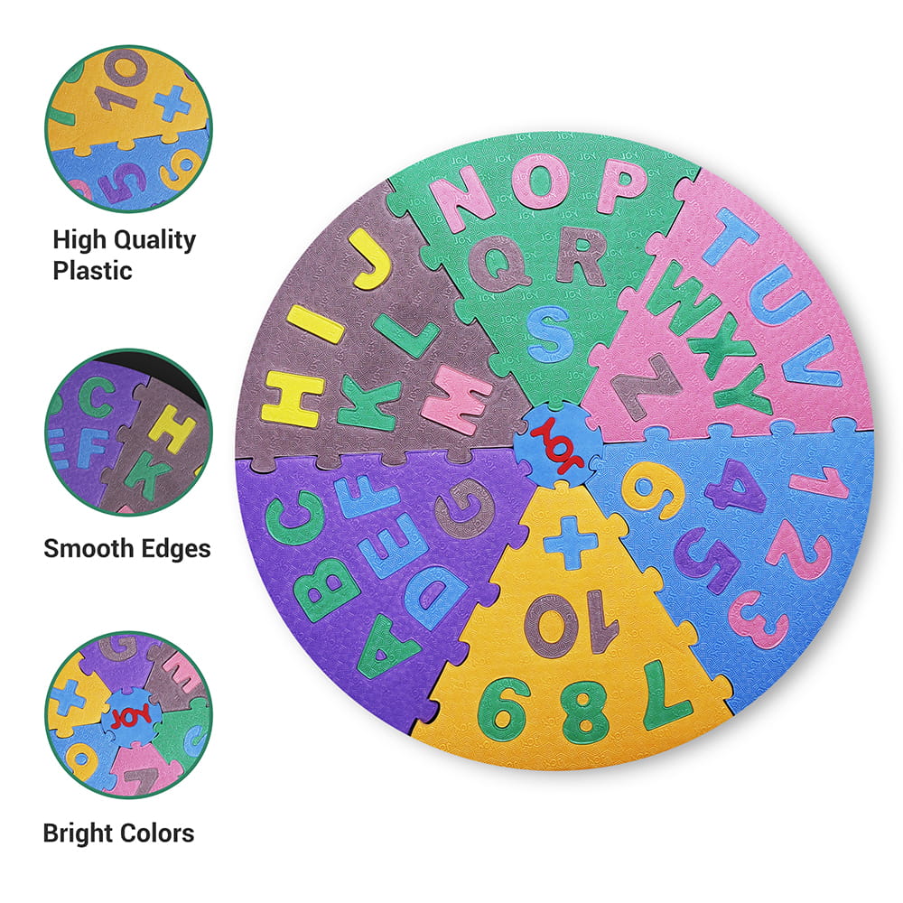 Play Eva 18 Inch Jumbo Pizza Puzzle Mat is an educational EVA foam learning toy designed to teach alphabets, numbers, shapes, and vehicles through interactive play. Featuring 6 interlocking pizza slices and 10mm thick foam construction, it encourages early learning and skill development. Play Eva 18 Inch Jumbo Pizza Puzzle Mat is an educational EVA foam learning toy designed to teach alphabets, numbers, shapes, and vehicles through interactive play. Featuring 6 interlocking pizza slices and 10mm thick foam construction, it encourages early learning and skill development.
