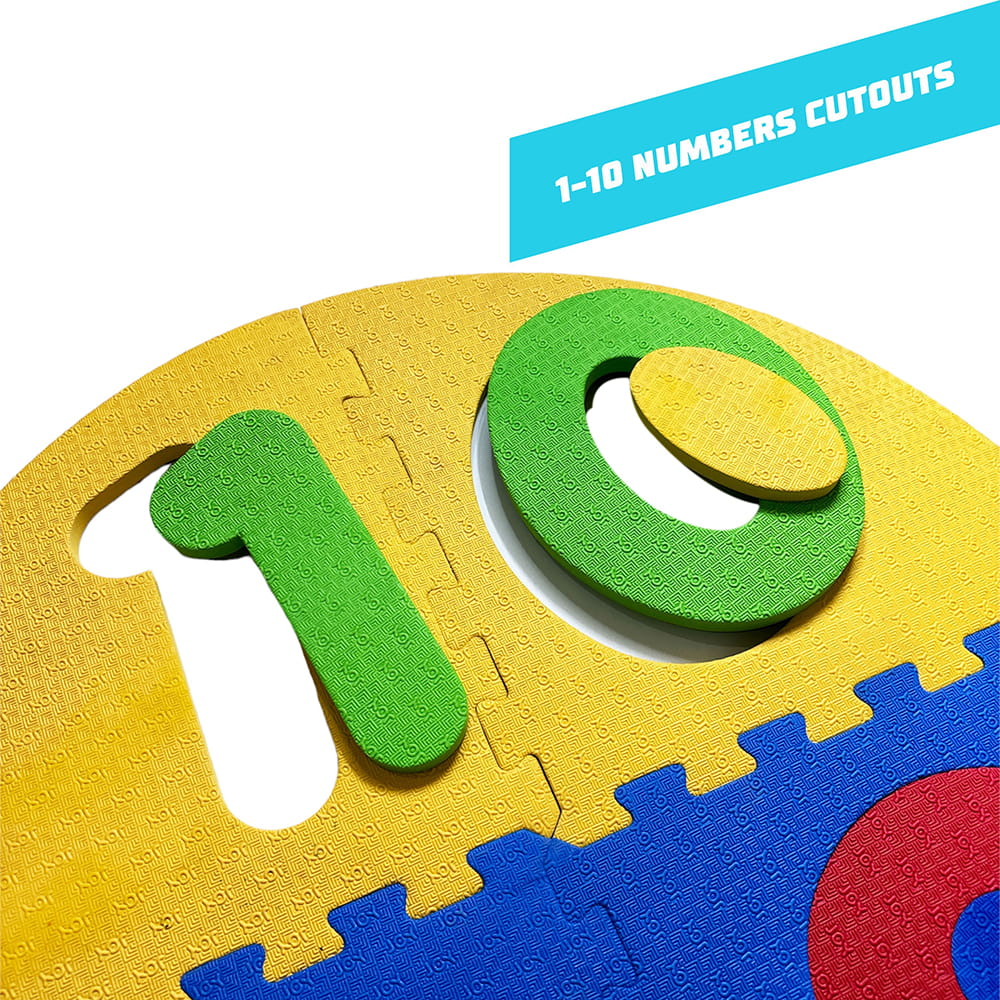 Play Eva Stapu Hopscotch Mat is a fun EVA foam floor game designed to encourage active play and physical activity. Featuring 11 interlocking tiles, a large 84 x 24 inch play area, and an anti-skid 3D embossed surface, it is ideal for indoor and outdoor use.