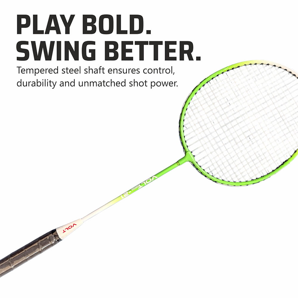 Volt Pro Badminton Racket Set includes 2 lightweight badminton rackets and 2 shuttlecocks, designed for excellent control and power. Featuring durable aluminium frames, full grip handles, and strong nylon strings, this set is suitable for beginners and recreational players. Includes a full cover carry bag for easy storage and transport.