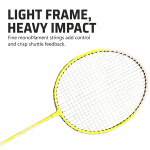 Volt Pro Badminton Racket Set includes 2 lightweight badminton rackets and 2 shuttlecocks, designed for excellent control and power. Featuring durable aluminium frames, full grip handles, and strong nylon strings, this set is suitable for beginners and recreational players. Includes a full cover carry bag for easy storage and transport. Volt Pro Badminton Racket Set includes 2 lightweight badminton rackets and 2 shuttlecocks, designed for excellent control and power. Featuring durable aluminium frames, full grip handles, and strong nylon strings, this set is suitable for beginners and recreational players. Includes a full cover carry bag for easy storage and transport.