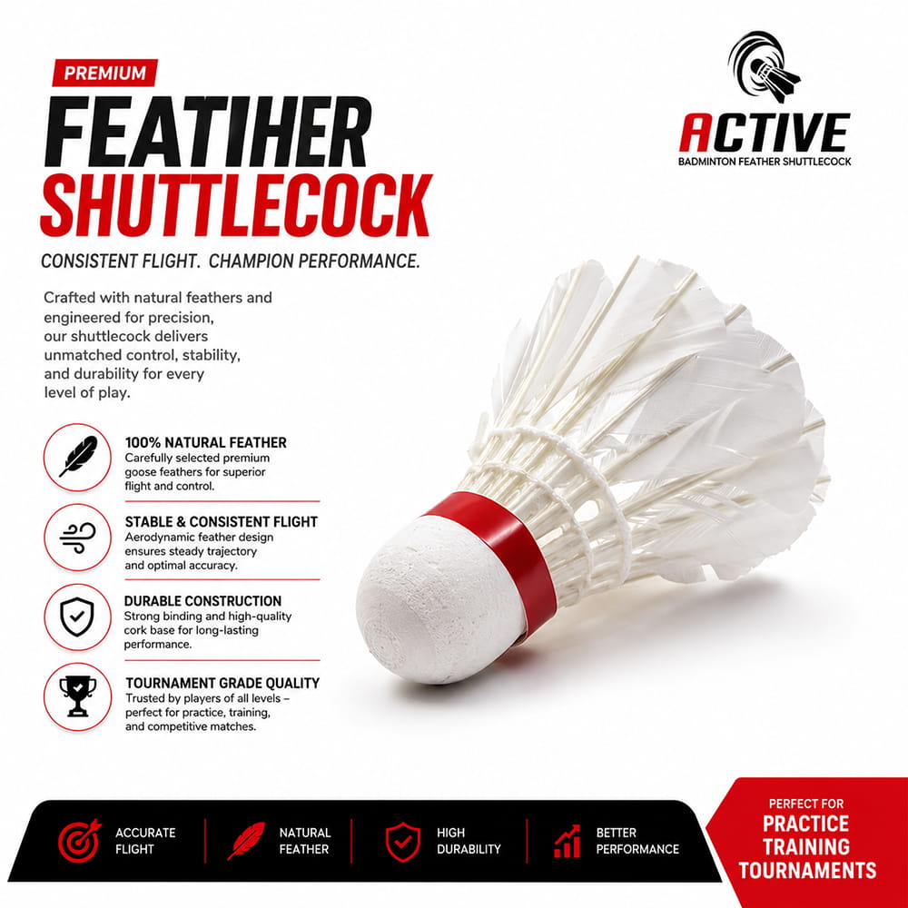 This match grade badminton shuttlecock pack of 10 is designed for regular gameplay and training sessions. It offers consistent speed and smooth flight, making it suitable for club matches and daily practice. This match grade badminton shuttlecock pack of 10 is designed for regular gameplay and training sessions. It offers consistent speed and smooth flight, making it suitable for club matches and daily practice.