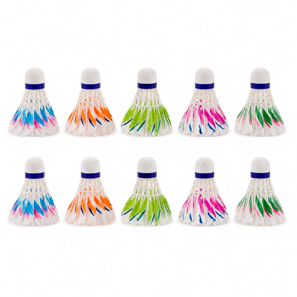 This badminton shuttlecock pack of 10 is designed for players looking for consistency and durability. Made from natural hen feather white shuttlecock material, it ensures smooth flight and dependable performance.