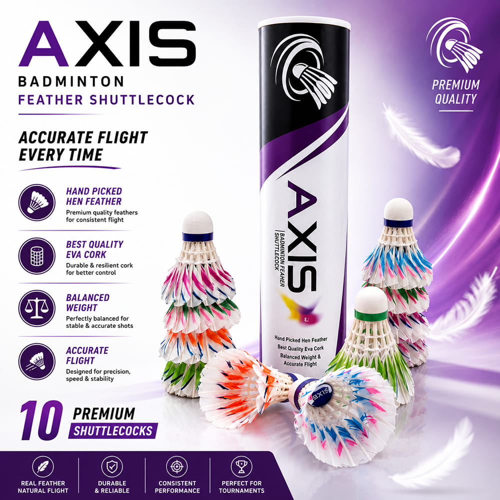 This badminton shuttlecock pack of 10 is designed for players looking for consistency and durability. Made from natural hen feather white shuttlecock material, it ensures smooth flight and dependable performance.