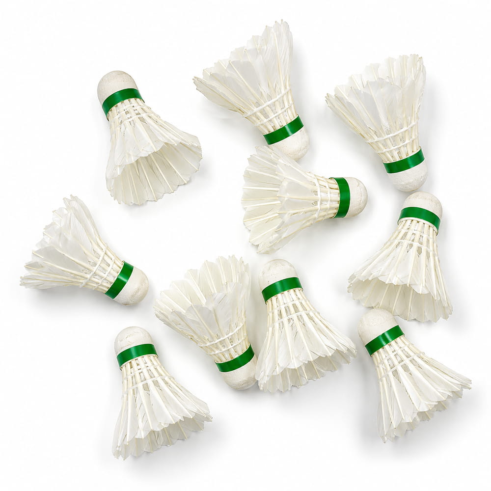 The Volt Pro Classic Medium Quality Feather Shuttlecock Pack of 10 is ideal for regular practice and casual badminton play. It delivers stable flight performance and consistent shuttle speed, making it a dependable choice for everyday court sessions and beginners.