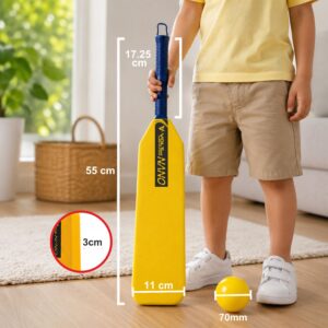 Volt Pro Foam Cricket Bat with Ball is a complete cricket set designed especially for kids. Made from lightweight EVA foam, this safe and durable set provides an enjoyable indoor and outdoor playing experience while helping children develop essential cricket skills.
