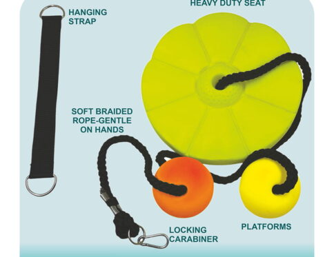 Volt Pro 3 in 1 Climbing Rope Swing Set is a versatile activity play set that allows kids to swing, climb, and balance during indoor and outdoor play. Built with a heavy-duty design supporting up to 100 kg, it helps develop coordination, grip strength, balance, and confidence through active play.