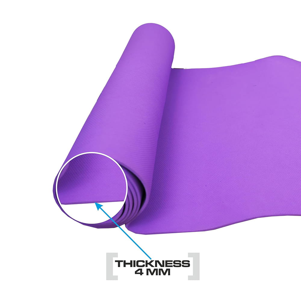 Volt Pro 4mm Yoga Mat is made from premium dual-layer TPE material and features an anti-slip textured surface for enhanced grip and stability. Designed for yoga, Pilates, stretching, meditation, and fitness workouts, it provides comfortable cushioning and support for everyday exercise.