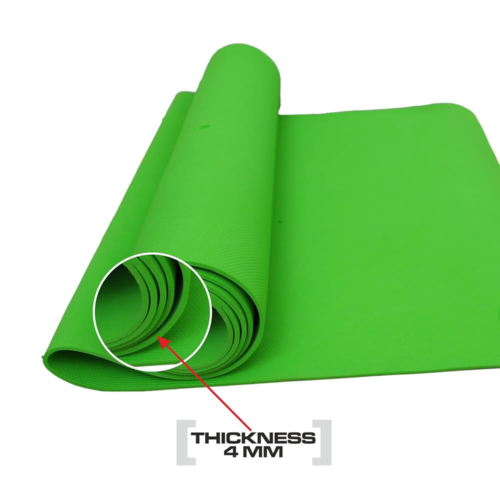 Volt Pro 4mm Yoga Mat is made from premium dual-layer TPE material and features an anti-slip textured surface for enhanced grip and stability. Designed for yoga, Pilates, stretching, meditation, and fitness workouts, it provides comfortable cushioning and support for everyday exercise.