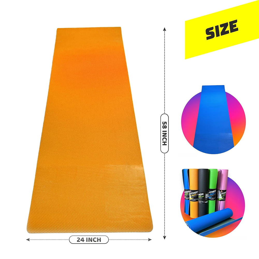 Volt Pro 4mm Yoga Mat is made from premium dual-layer TPE material and features an anti-slip textured surface for enhanced grip and stability. Designed for yoga, Pilates, stretching, meditation, and fitness workouts, it provides comfortable cushioning and support for everyday exercise.