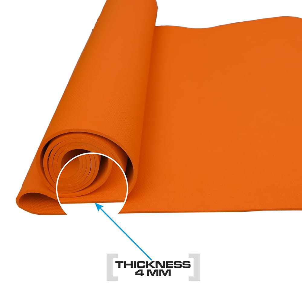 Volt Pro 4mm Yoga Mat is made from premium dual-layer TPE material and features an anti-slip textured surface for enhanced grip and stability. Designed for yoga, Pilates, stretching, meditation, and fitness workouts, it provides comfortable cushioning and support for everyday exercise.