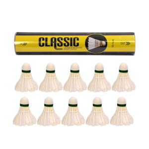 The Volt Pro Classic Medium Quality Feather Shuttlecock Pack of 10 is ideal for regular practice and casual badminton play. It delivers stable flight performance and consistent shuttle speed, making it a dependable choice for everyday court sessions and beginners.