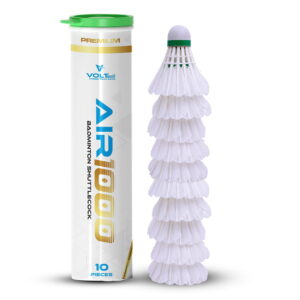 Volt Pro Maxx White Feather Shuttlecock Pack of 10 is made with natural hen feathers for smooth flight, reliable control, and consistent performance. Designed for badminton training, practice sessions, and recreational play, it is suitable for beginners and regular players.