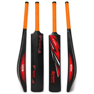 Volt Pro Full Size Plastic Cricket Bat is made from durable hard polymer material for long-lasting performance and comfortable gameplay. Featuring a lightweight design and anti-skid rubber grip, this full-size bat is ideal for practice sessions, casual matches, and everyday cricket fun.