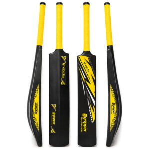 Volt Pro Full Size Plastic Cricket Bat is made from durable hard polymer material for long-lasting performance and comfortable gameplay. Featuring a lightweight design and anti-skid rubber grip, this full-size bat is ideal for practice sessions, casual matches, and everyday cricket fun.