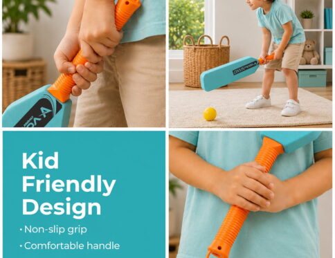 Volt Pro Foam Cricket Bat with Ball is a complete cricket set designed especially for kids. Made from lightweight EVA foam, this safe and durable set provides an enjoyable indoor and outdoor playing experience while helping children develop essential cricket skills.