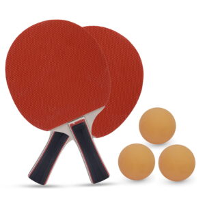 Volt Pro Wooden Table Tennis Set includes 2 wooden bats, 3 high-bounce balls, and a convenient zipper bag for easy storage and portability. Designed for comfort, durability, and control, this complete ping pong set is ideal for indoor and outdoor practice and recreational play.