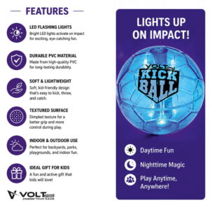 Hello Friends LED Ball 3 Inch Pack of 2 features built-in motion sensor LED lights that flash automatically when bounced or moved. Made from soft, durable material, these high-bounce balls are perfect for indoor and outdoor play, keeping kids active and entertained.