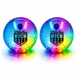 Hello Friends LED Kick Ball 4 Inch Pack of 2 features built-in motion sensor LED lights that flash automatically with every bounce. Made from soft, durable material, these high-bounce balls are perfect for indoor and outdoor play, keeping kids active and entertained.