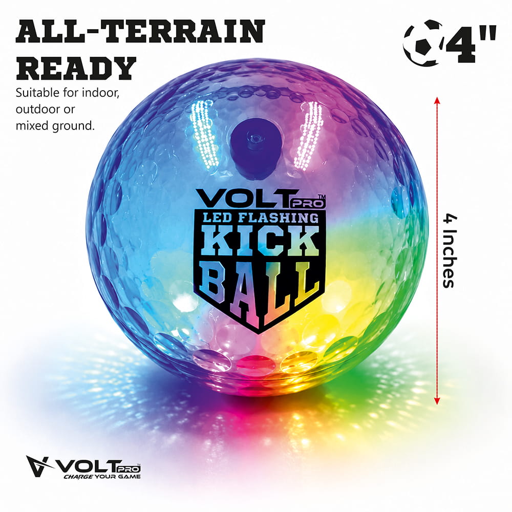 Hello Friends LED Kick Ball 4 Inch Pack of 2 features built-in motion sensor LED lights that flash automatically with every bounce. Made from soft, durable material, these high-bounce balls are perfect for indoor and outdoor play, keeping kids active and entertained. Hello Friends LED Kick Ball 4 Inch Pack of 2 features built-in motion sensor LED lights that flash automatically with every bounce. Made from soft, durable material, these high-bounce balls are perfect for indoor and outdoor play, keeping kids active and entertained.